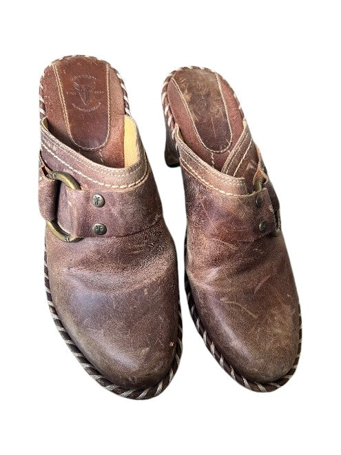 Charlotte Ring leather clogs - Pre-Loved