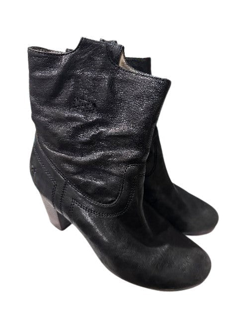 Carson Mid Heel Tab Short Boot - Pre-Loved