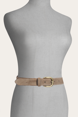 30mm Suede Belt W/ Contrast Stitching