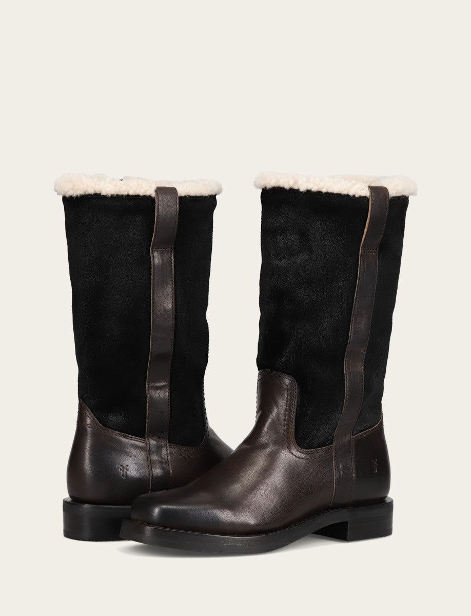 Campus Low Heel Mid Shearling Boot