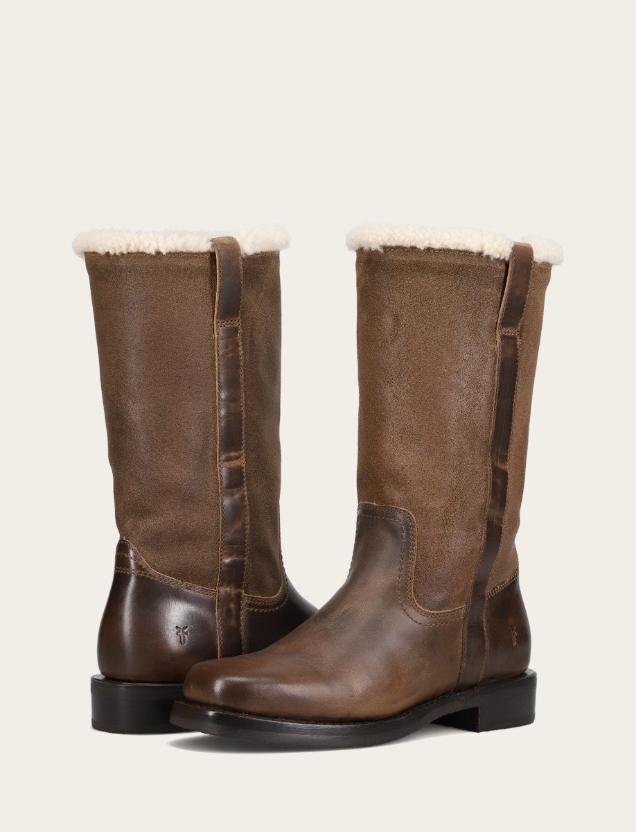 Campus Low Heel Mid Shearling Boot