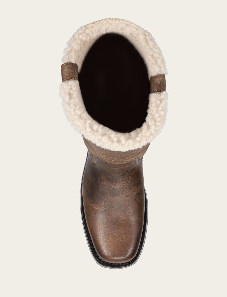 Campus Low Heel Mid Shearling Boot